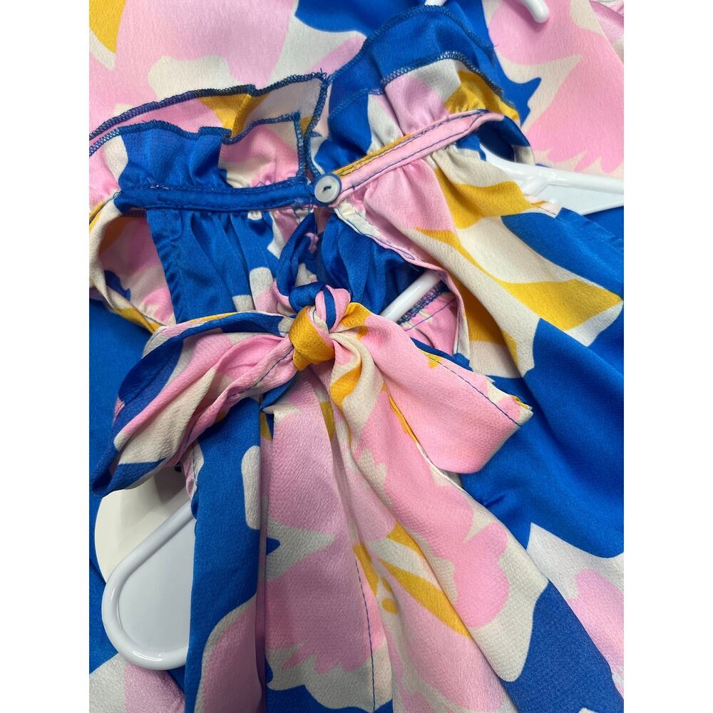 Umgee Tropical Floral High Low Maxi Dress Resort Vacation Boutique NWT Large - Picture 5 of 6